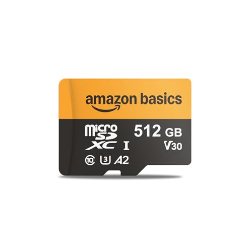 Amazon Basics 512-GB-microSDXC-Karte mit...