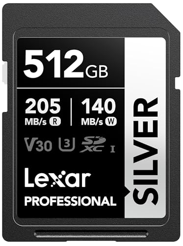 Lexar Silver SD Karte 512GB, UHS-I SDXC Card...