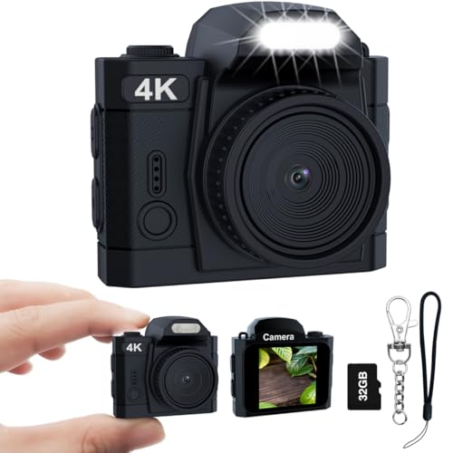 4K Mini Digitalkamera, HD 16MP Kamera...