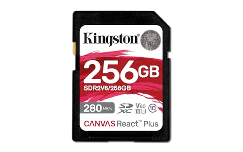 Kingston Canvas React Plus V60 SD 256GB SDXC...