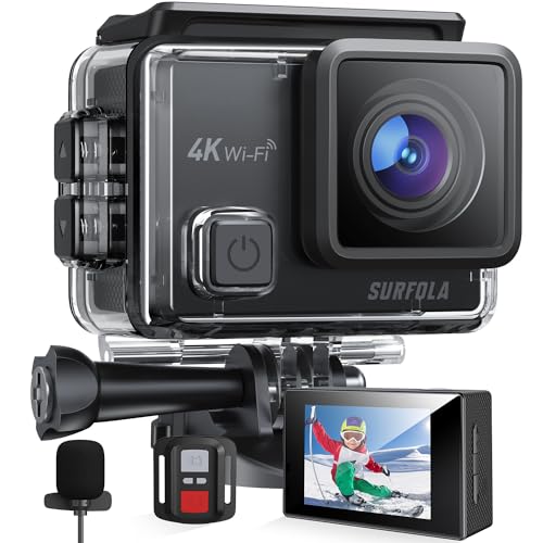 Surfola Action Cam 4K, Unterwasserkamera 40M...