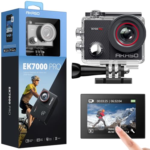 AKASO Action Cam 4K 20MP WiFi 40M...